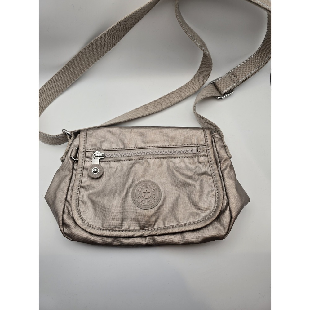 Kipling Live Light Handbag‎ Crossbody Shoulder Bag Women's Silver